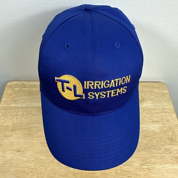 TL Irrigation Systems Hat Cap Blue with Yellow Embroidered Logo Adjustable Mens - Picture 2 of 10
